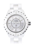 CHANEL J12 White Ceramic Diamonds Quartz Ladies Watch H2422