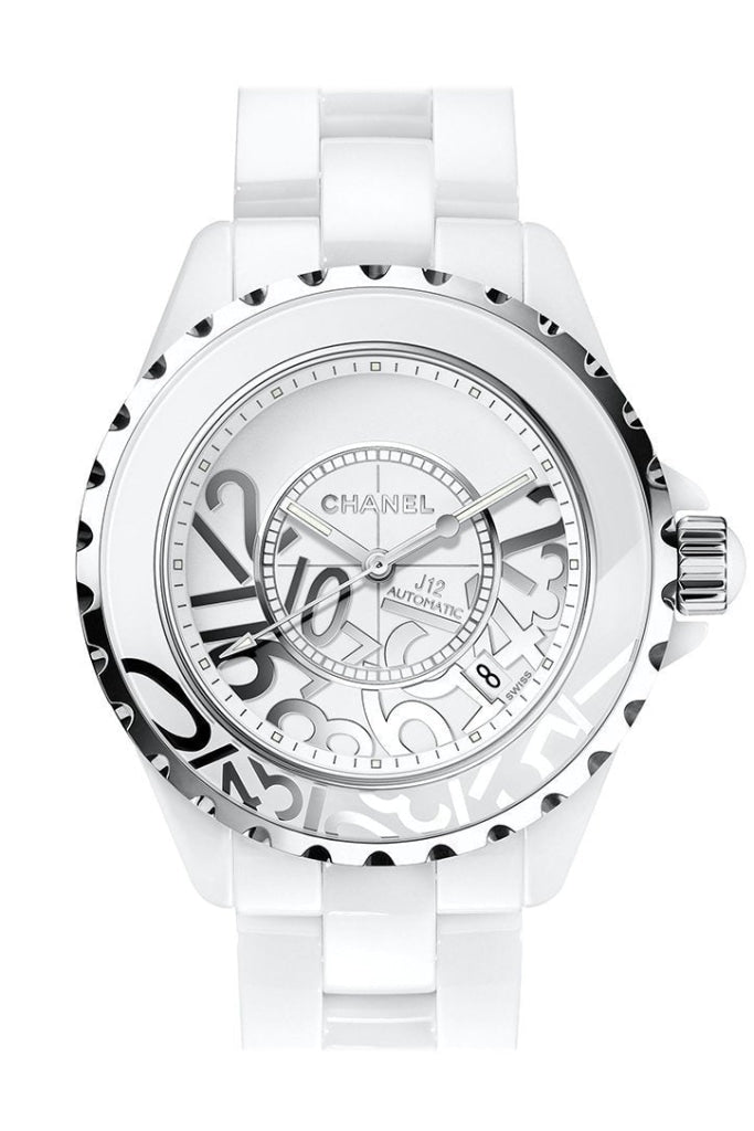  Chanel J12 Diamond White Dial Ladies Watch H5705 : Clothing,  Shoes & Jewelry