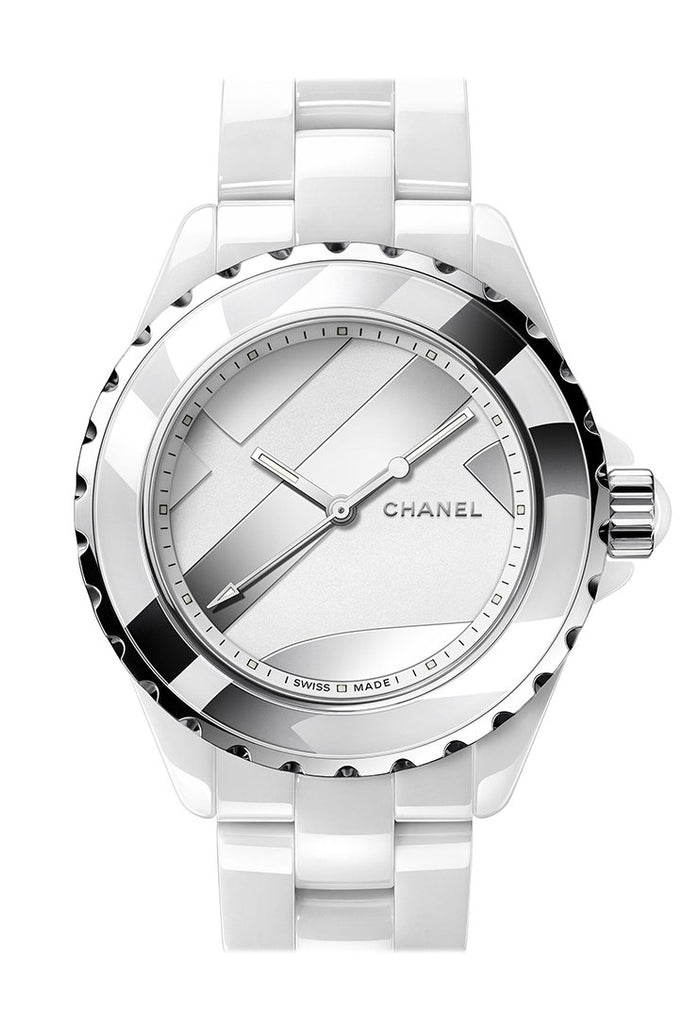 Chanel J12 Watch, 33 mm - Black Highly Resistant Ceramic and Steel, Diamond Indicators - Color: Noir
