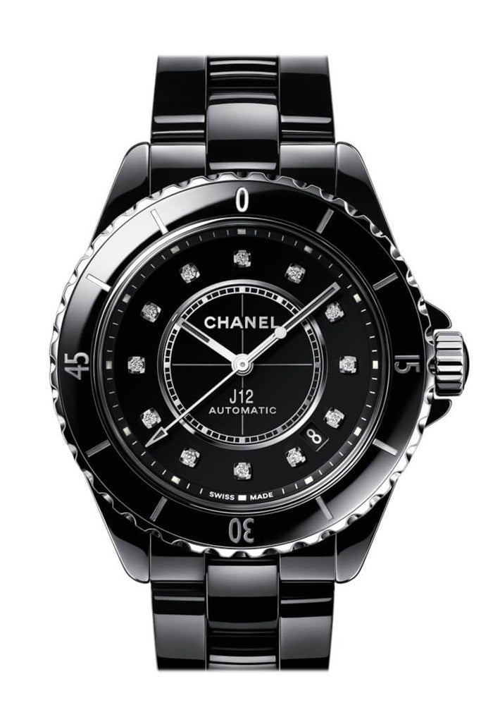 Chanel J12 Phantom H6185 38mm Black Ceramic Black Dial Box Papers