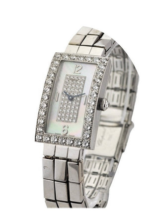 Chopard Classique Rectangle Wg With Diamond Bezel 10-7018/8-20 Watch
