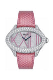 Chopard Montres Dame Cat Eye Diamond Dial Pink Lizard Skin Ladies Quartz Watch137146-1004
