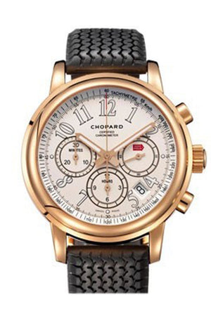 Chopard Mille Miglia Chronograph White Dial 18K Rose Gold Mens Watch 161274-5002