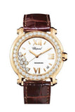 Chopard Happy Sport Quartz Rose Gold Diamond Bezel White Dial 277473/5001 Watch