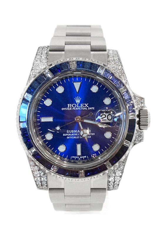 Rolex submariner hotsell blue diamond bezel