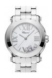 Chopard Happy Sport 30Mm 5 Floating Diamonds Inside Dial Ladies Watch 278509-3002 White