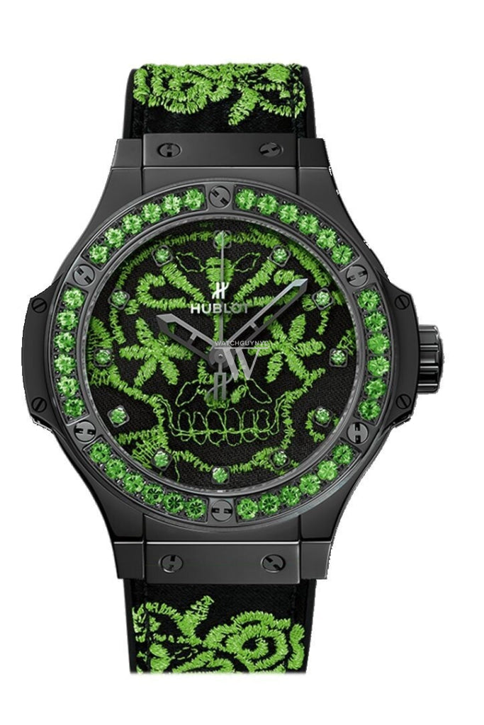 Hublot Big Bang 41mm Broderie Sugar Skull Fluo Malachik Green