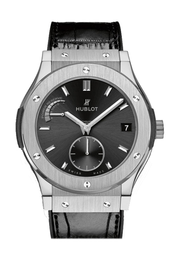Hublot Classic Fusion 45Mm Black Sunray Dial Titanium Mens Watch 516.nx.1470.lr.1104