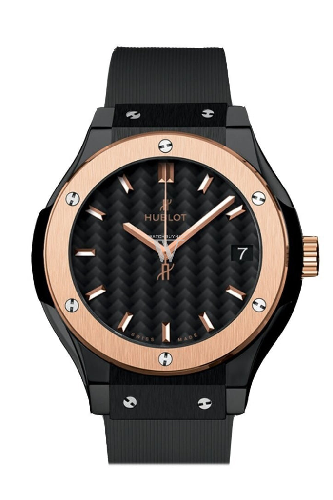 Hublot Classic Fusion 33Mm Black Dial Rubber Watch 581.co.1781.rx / None