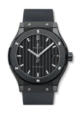 Hublot Classic Fusion Automatic Black Carbon Fiber Dial Black Rubber 45mm Men's Watch 542.CM.1771.RX