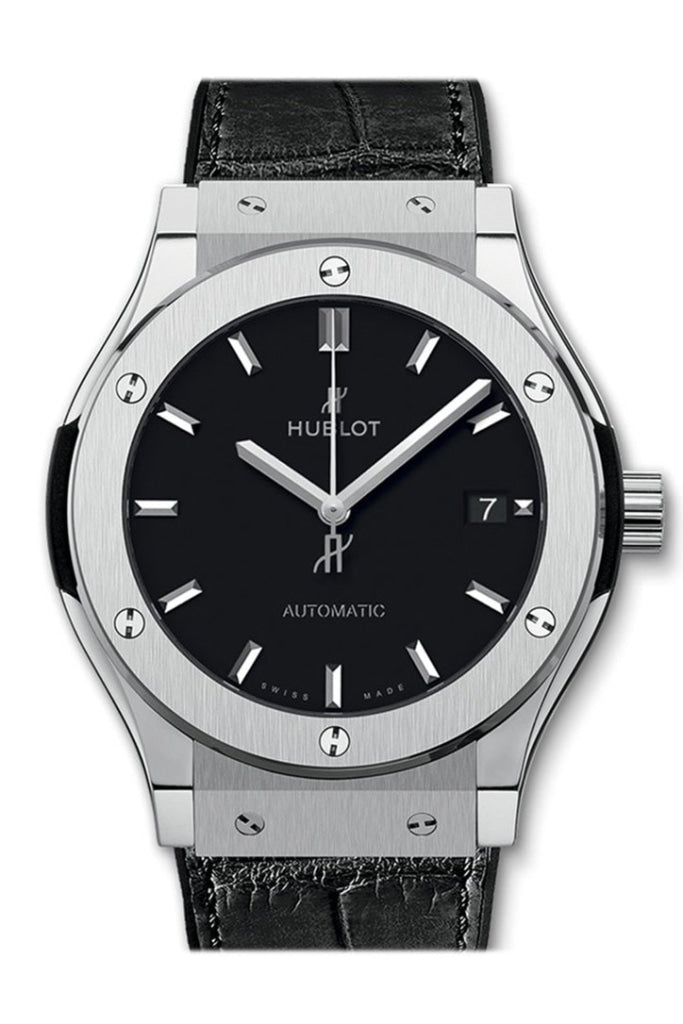 Hublot Classic Fusion Automatic Black Dial Titanium Mens Watch 542.nx.1171.lr