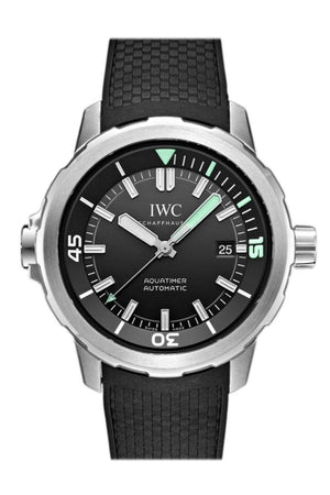 Iwc Aquatimer Black Dial Rubber 42Mm Mens Watch Iw329001