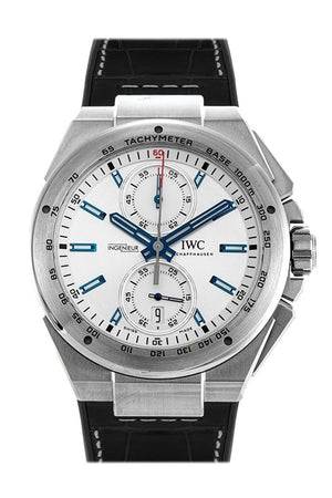 Iwc Ingenieur Chronograph Racer Silver Dial Rubber Strap 46Mm Mens Watch Iw378509