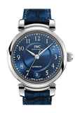 Iwc Da Vinci Blue Dial Automatic 36Mm Mens Leather Watch Iw458312