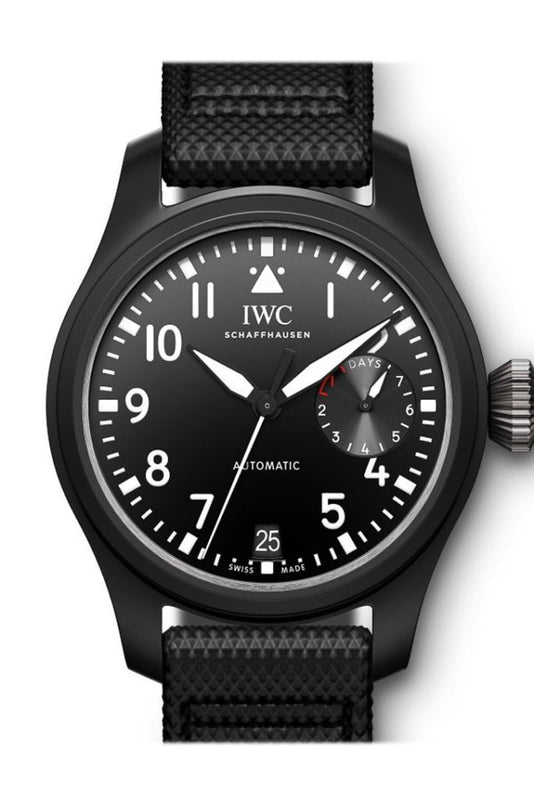 Iwc pilot black clearance automatic chronograph men's watch