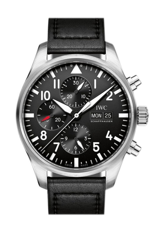 IWC Pilot Black Automatic Chronograph Men s Watch IW377709