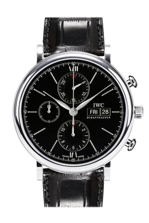 Iwc Portofino Automatic Chronograph Black Dial 42Mm Mens Watch Iw391008