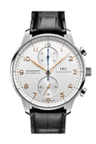 Iwc Portuguese Chronograph Silver Dial Mens Watch Iw371445