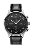 IWC Portuguese Black Dial Stainless steel Watch IW371609