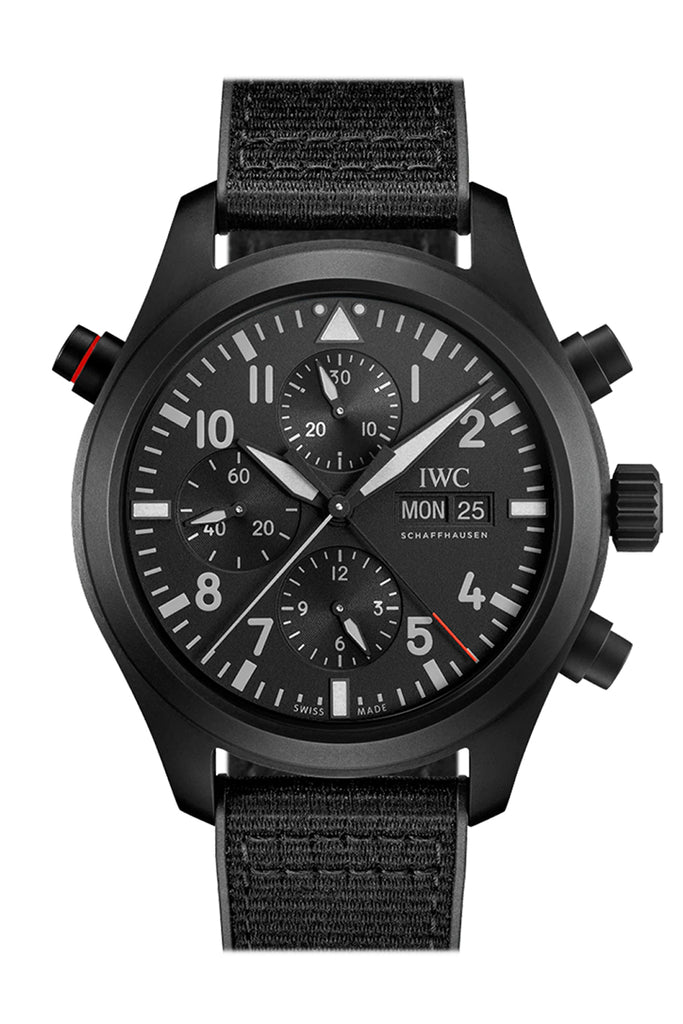 IWC Pilot DOUBLE Chronogragh Black Dial Watch IW371815