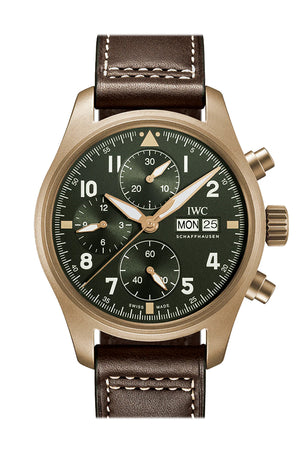 IWC Pilot Chronogragh Spitfire Green Dial Watch IW387902