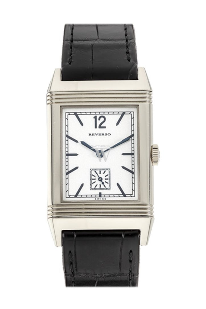 Jaeger Jlc Reverso 1931 White Gold Black Croc Silver Dial 2783520 Watch