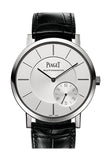 Piaget Altiplano Automatic Silver Dial Black Leather Mens Watch G0A35130