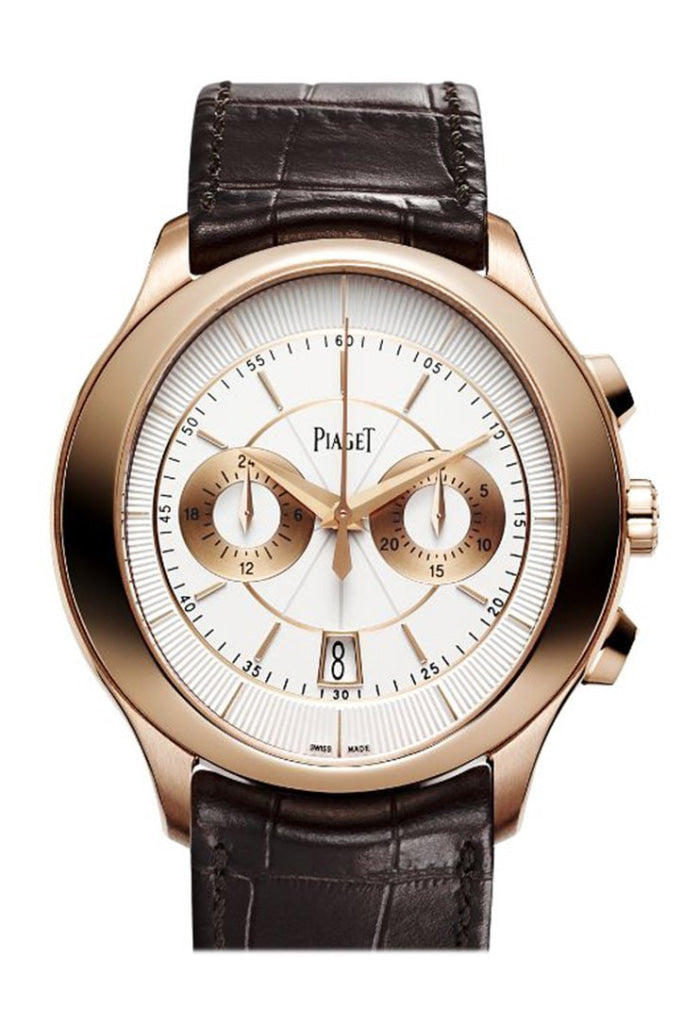 Piaget Gouverneur Automatic Silver Dial Brown Leather Men s Watch
