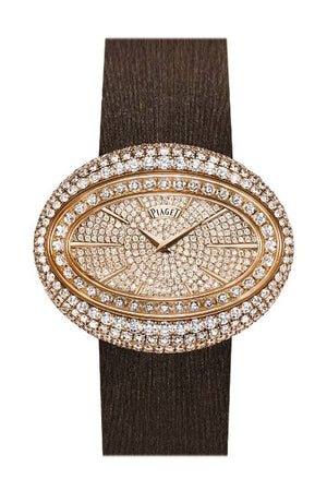 Piaget Limelight Magic Hour Diamond-Set Dial Brown Satin Ladies Watch G0A37196