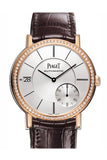 Piaget Altiplano Silver Dial 18K Rose Gold Diamond Mens Watch Goa38139