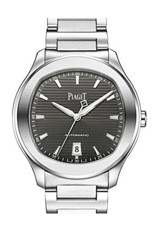 Piaget Polo S Automatic Grey Guilloche Dial Mens Watch Goa41003