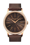 Patek Philippe Calatrava Rose Gold Brown Dial 33mm Ladies Watch 4897R-001