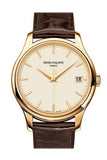 Patek Philippe Calatrava Ivory Dial 18kt Yellow Gold 39mm Men's Watch 5227J-001