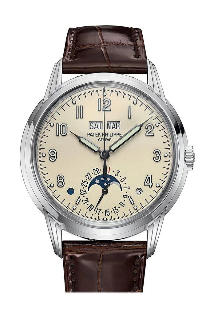 Patek Philippe Grand Complications Lacquered Cream Dial Automatic Mens Perpetual Calendar Watch
