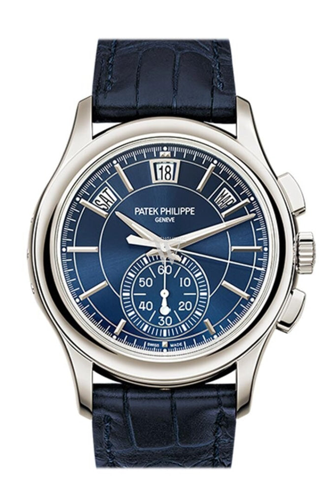 Patek Philippe Complications Blue Dial Annual Calendar Platinum Men's Watch 5905P-001 | WatchGuyNYC