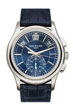 PATEK PHILIPPE Complications Blue Dial Annual Calendar Platinum Men's Watch 5905P-001