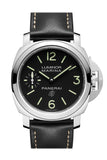 Panerai Luminor Marina Base 3 Day Black Leather Black Dial Watch PAM00776