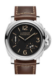 Panerai Luminor 8 Day Brown Leather Black Dial Watch Pam00795