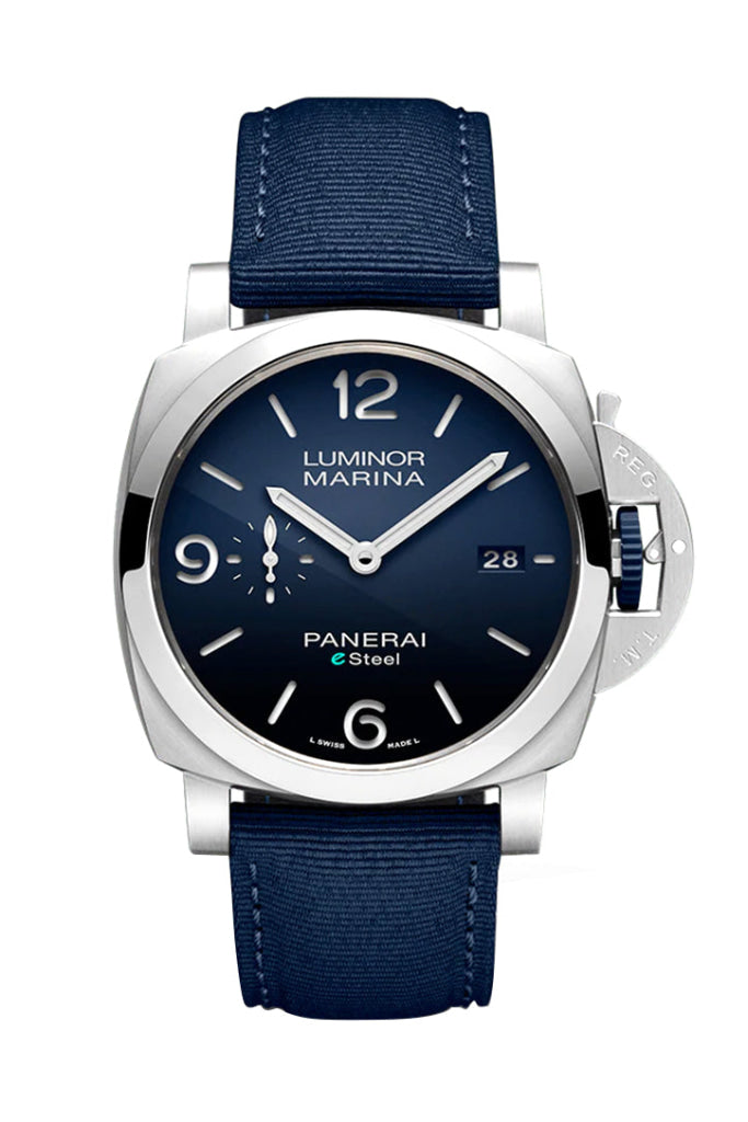 Panerai Luminor Marina Esteel Blue Dial Pam01157 Watch