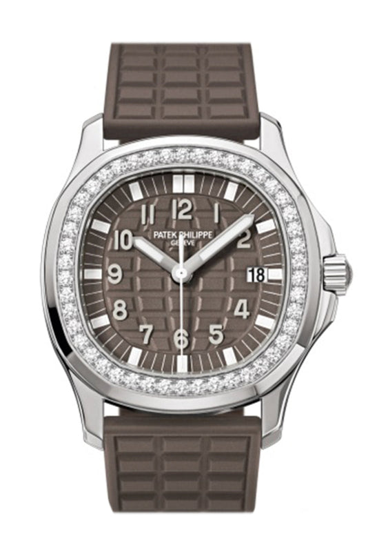 Patek Philippe Aquanaut Quartz Diamond Brown Dial Ladies Watch 5067A 023