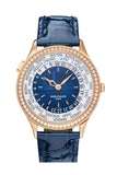 Patek Philippe Complications World Time New York Special Edition in Rose Gold with Diamond Bezel 7130R-012