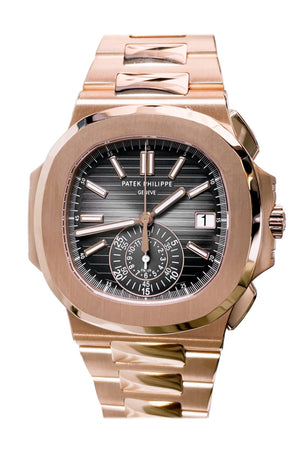 Patek Philippe Nautilus Rose Gold Black Graident Dial Mens Watch 5980/1R-001 New clasp