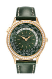 Patek Philippe World Time Oliver Green Dial Rose Gold Complications 7130R-014 7130R