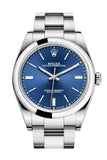 ROLEX Oyster Perpetual 39 Blue Dial Steel Men's Watch 114300