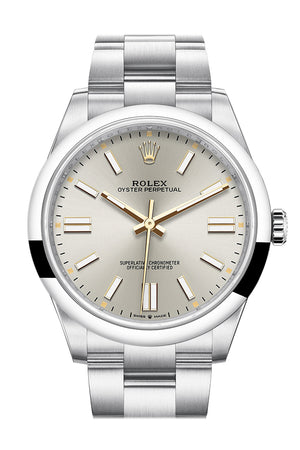 Rolex Oyster Perpetual 41 Silver Dial Oyster Bracelet Watch 124300
