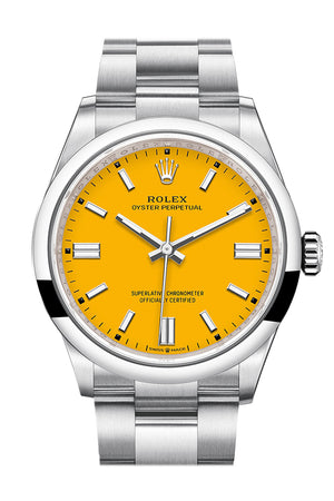 Rolex Oyster Perpetual 36 Yellow Dial Oyster Bracelet Watch 126000