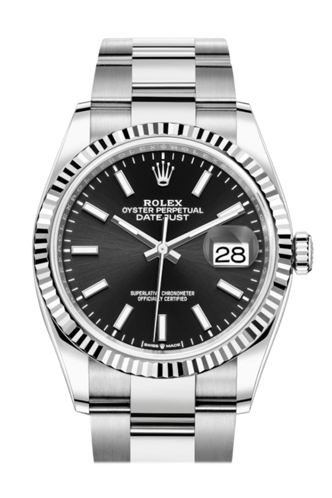 Rolex Datejust 36 Black Dial Automatic Watch 126234 WatchGuyNYC