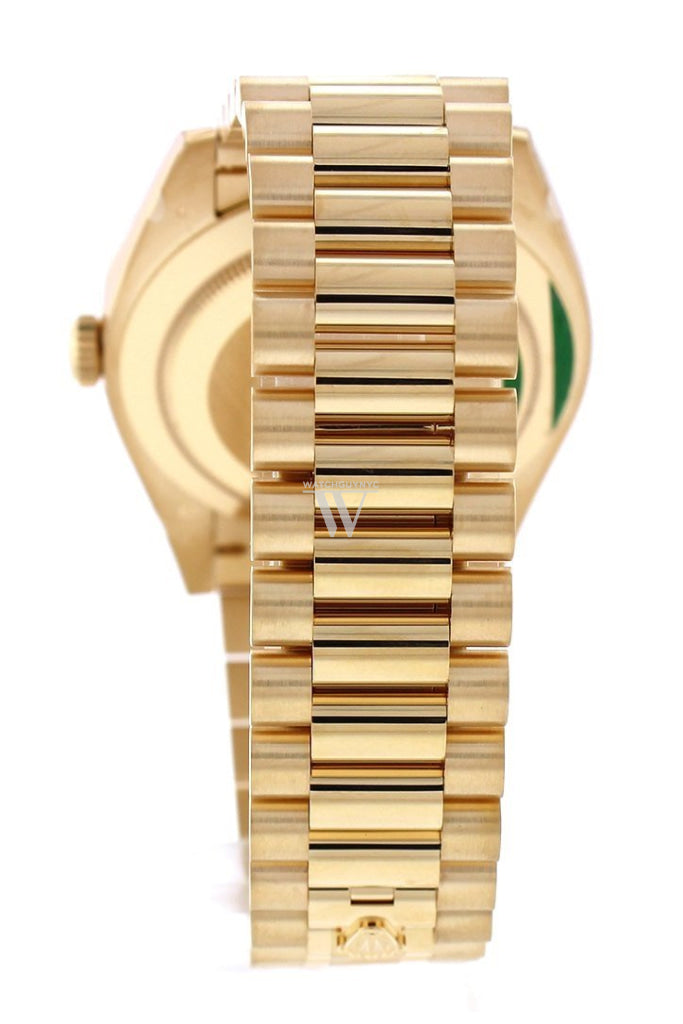 ROLEX 228348 Day-Date 40 White Dial Diamond Bezel 18k Yellow Gold ...