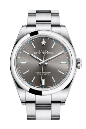 ROLEX OYSTER PERPETUAL 39 Rhodium Dial Men's Watch 114300