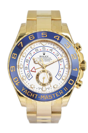ROLEX Yacht-Master II 44 Blue Hands 18K Yellow Gold Mens Watch 116688